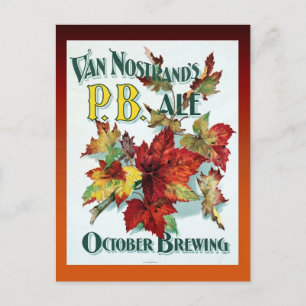 Vintage Van Nostrand's Oktober Briefkaart