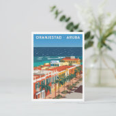 Vintage van Oranjestad Aruba Briefkaart (Staand voorkant)