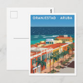 Vintage van Oranjestad Aruba Briefkaart (Voorkant / Achterkant)