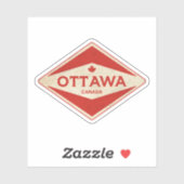 Vintage van Ottawa Sticker (Vel)