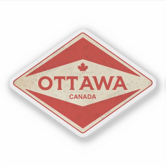 Vintage van Ottawa Sticker (Voorkant)