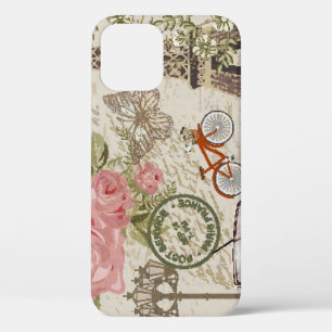Vintage van Parijs: Briefkaart stijl Case-Mate iPhone Case
