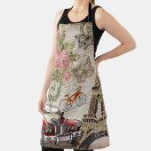 Vintage van Parijs: Briefkaart stijl Schort (Insitu)