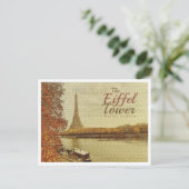 VINTAGE VAN PARIJS - DE EIFFELTOREN BRIEFKAART (Staand voorkant)