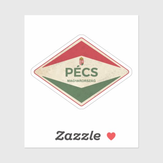 Vintage van pec hongarije sticker (Vel)