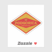 Vintage van Podgorica Montenegro Sticker (Vel)