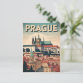 Vintage van Praag Briefkaart (Staand voorkant)
