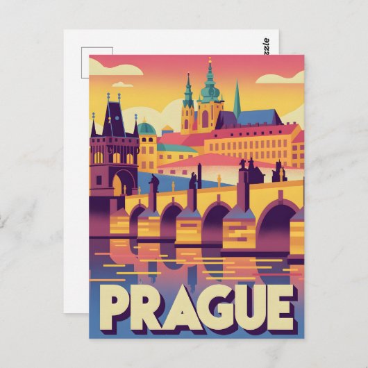 Vintage van Praag Briefkaart (Voorkant / Achterkant)