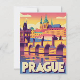 Vintage van Praag Briefkaart