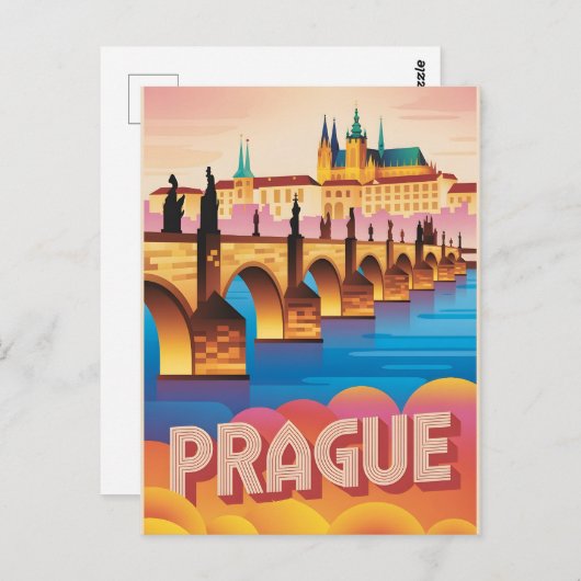 Vintage van Praag Briefkaart (Voorkant / Achterkant)