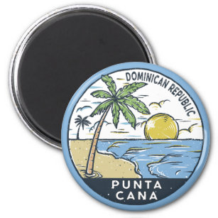 Vintage van Punta Cana (Dominicaanse Republiek) Magneet