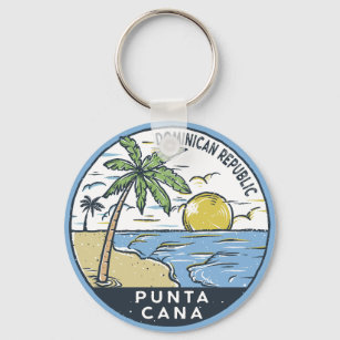 Vintage van Punta Cana (Dominicaanse Republiek) Sleutelhanger