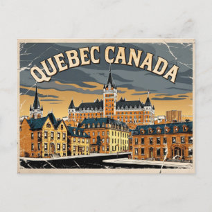 Vintage van Quebec, Canada Briefkaart