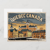 Vintage van Quebec, Canada Briefkaart (Voorkant / Achterkant)