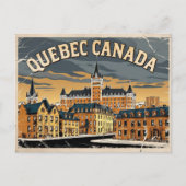 Vintage van Quebec, Canada Briefkaart (Voorkant)