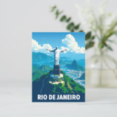 Vintage van Rio de Janeiro, Brazilië Briefkaart (Staand voorkant)