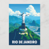 Vintage van Rio de Janeiro, Brazilië Briefkaart (Voorkant)