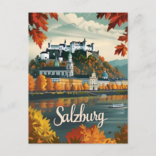 Vintage van Salzburg Briefkaart (Voorkant)