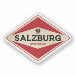 Vintage van Salzburg Oostenrijk Sticker