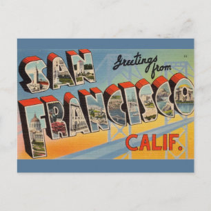 Vintage van San Francisco Briefkaart