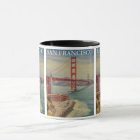 Vintage van San Francisco: Golden Gate Bridge Trav