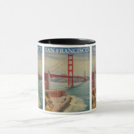 Vintage van San Francisco: Golden Gate Bridge Trav Mok