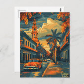 Vintage van Santiago de Cuba Briefkaart (Voorkant / Achterkant)