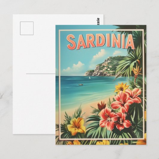 Vintage van Sardinië Briefkaart (Voorkant / Achterkant)