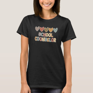 Vintage van schooladviseur Leopard Heart Proud Gui T-shirt