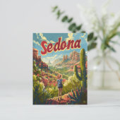 Vintage van Sedona Arizona Briefkaart (Staand voorkant)