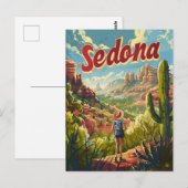 Vintage van Sedona Arizona Briefkaart (Voorkant / Achterkant)