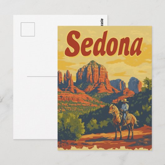 Vintage van Sedona Briefkaart (Voorkant / Achterkant)