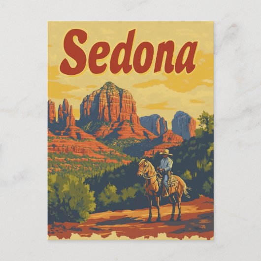 Vintage van Sedona Briefkaart (Voorkant)