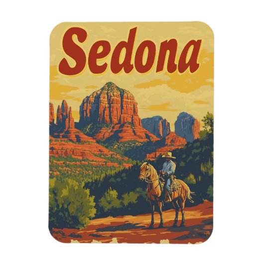 Vintage van Sedona Magneet (Verticaal)