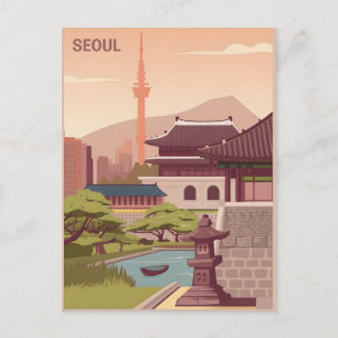Vintage van Seoul Briefkaart