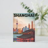Vintage van Shanghai Briefkaart (Staand voorkant)