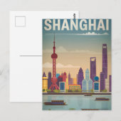 Vintage van Shanghai Briefkaart (Voorkant / Achterkant)