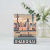 Vintage van Shanghai Briefkaart (Staand voorkant)