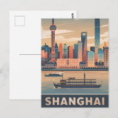 Vintage van Shanghai Briefkaart (Voorkant / Achterkant)