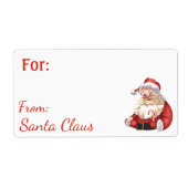 Vintage Van Sinterklaas Custom NAME gift Etiket (Voorkant)