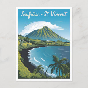 Vintage van Soufrière Saint Vincent Briefkaart