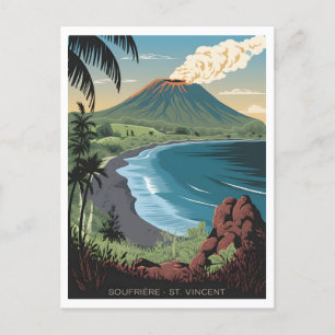Vintage van Soufrière Saint Vincent Briefkaart