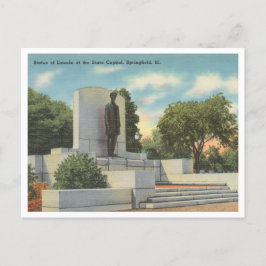 Vintage van Springfield Illinois Lincoln Briefkaart