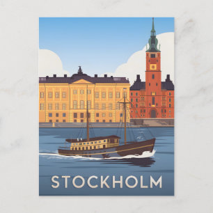 Vintage van Stockholm Briefkaart