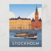 Vintage van Stockholm Briefkaart (Voorkant)