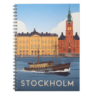 Vintage van Stockholm Notitieboek