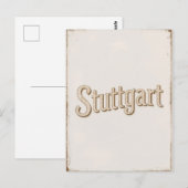 Vintage van Stuttgart Briefkaart (Voorkant / Achterkant)