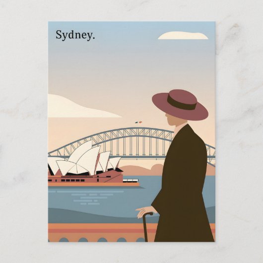 Vintage van Sydney Briefkaart (Voorkant)