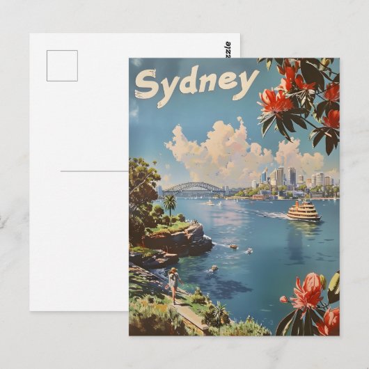Vintage van Sydney Briefkaart (Voorkant / Achterkant)