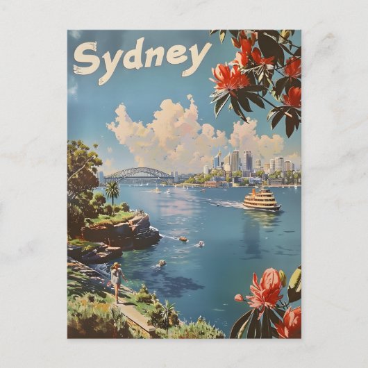 Vintage van Sydney Briefkaart (Voorkant)